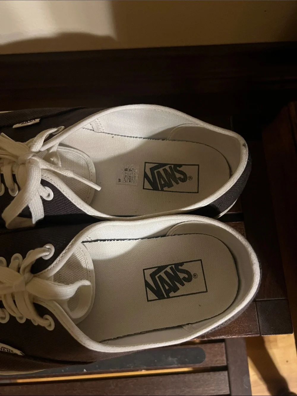 Vans Black Canvas Low-Top Sneakers with White Accents